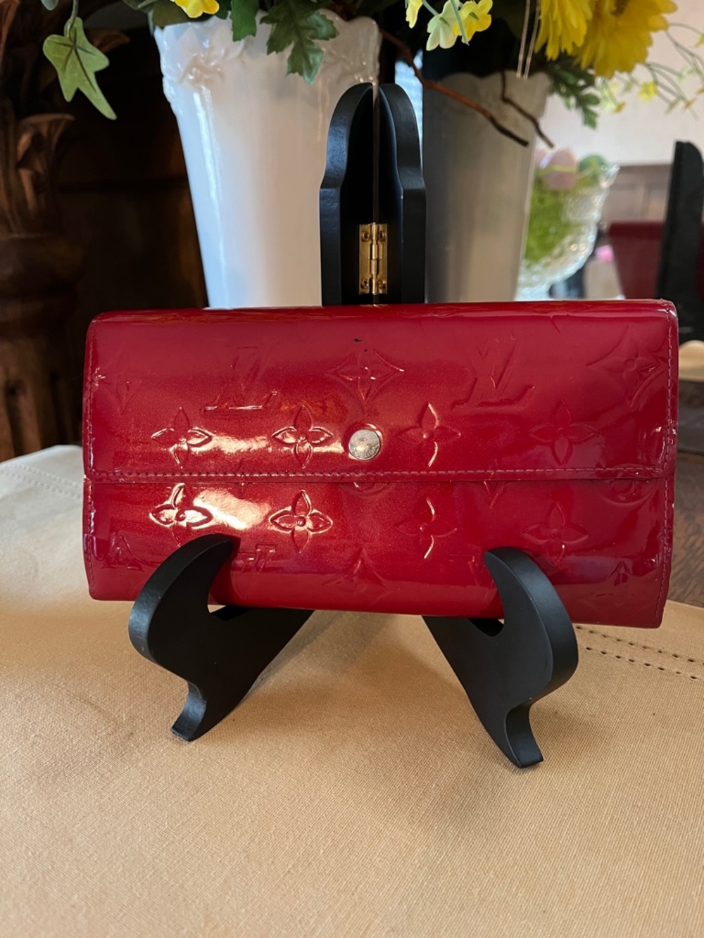 Louis Vuitton Red Vernis Long Wallet